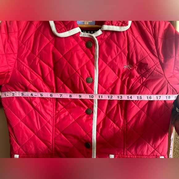 Tommy Girl Red Quilted White Trim Jacket - Picture 2 of 8